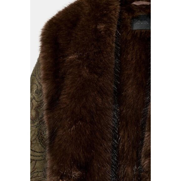 ZARA EMBROIDERED DOUBLE-FACED JACKET - Picture 9 of 10